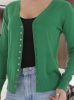 Zöld finomkötésű patentos kardigán