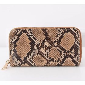 Kígyó mintás barna pénztárca (13-91-33)