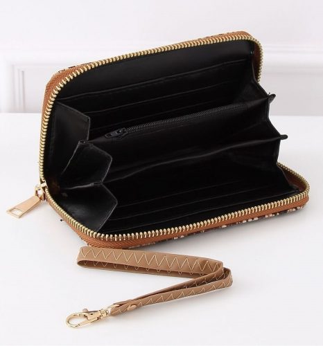 Kígyó mintás barna pénztárca (13-91-33)