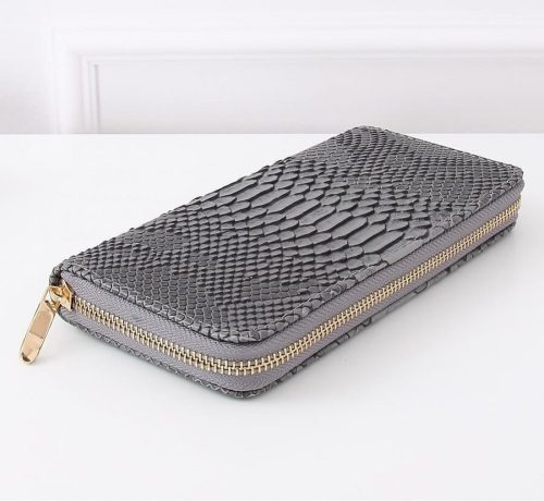 Kígyó mintás szürke pénztárca (13-91-29)