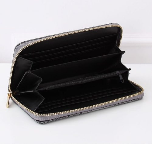 Kígyó mintás szürke pénztárca (13-91-29)