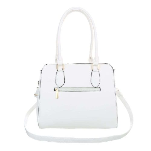 Elegáns közepes méretű fehér válltáska szegecsekkel (TA-K679)