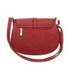 Elegáns piros oldaltáska csattal és szegecsekkel (TA-ZP004)