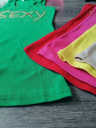 Strasszos pamut felső / trikó